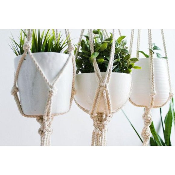 Macrame Plant Hanger Hanging Planter Indoor - Picture 2 of 4